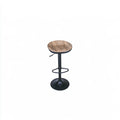 Sgabello da bar dal design essenziale, marrone e nero, per la casa