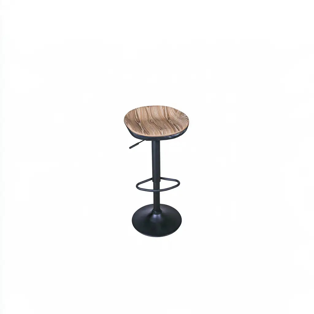 Sgabello da bar dal design essenziale, marrone e nero, per la casa