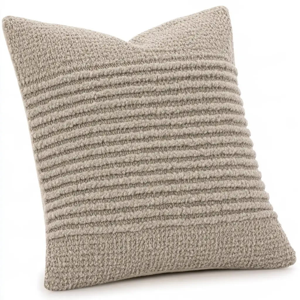 Cuscino decorativo dal profilo contemporaneo, beige, per la casa