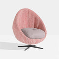 Poltrona girevole dal design essenziale, rosa, per la casa