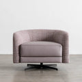 Poltrona girevole dal design essenziale, rosa, per la casa